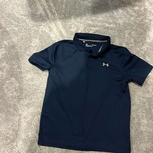 Boys Large Under Armour golf polo, navy blue, good condition